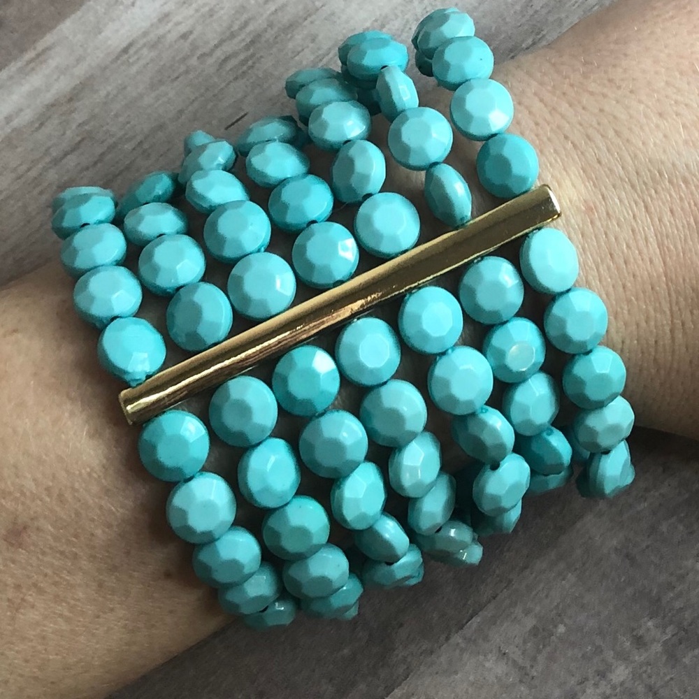 Turquoise - Stretch Bracelet Multistrand